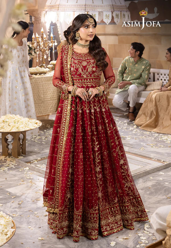 Asim Jofa Shehnai-AJSH-06 EMBROIDERED NET 3 PCS