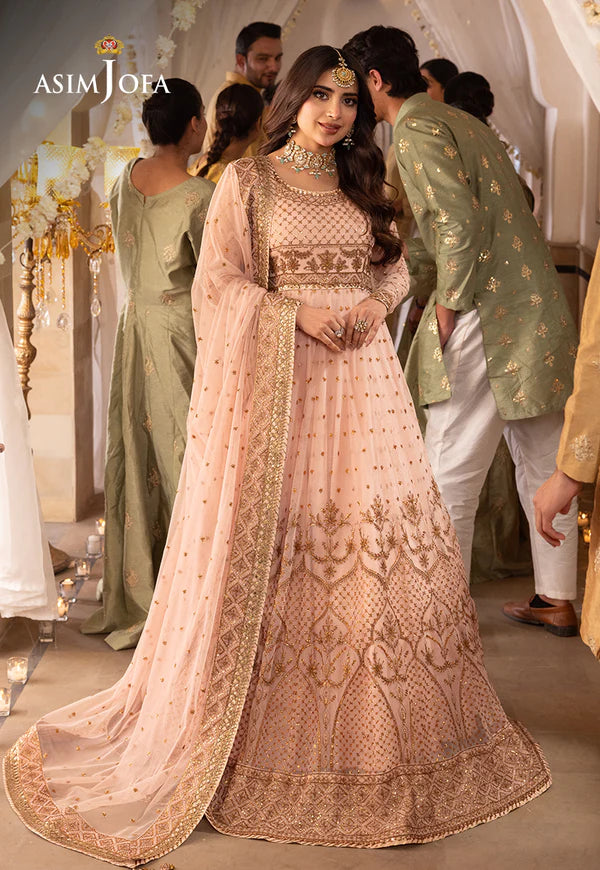 Asim Jofa Shehnai-AJSH-15 EMBROIDERED NET 3 PCS