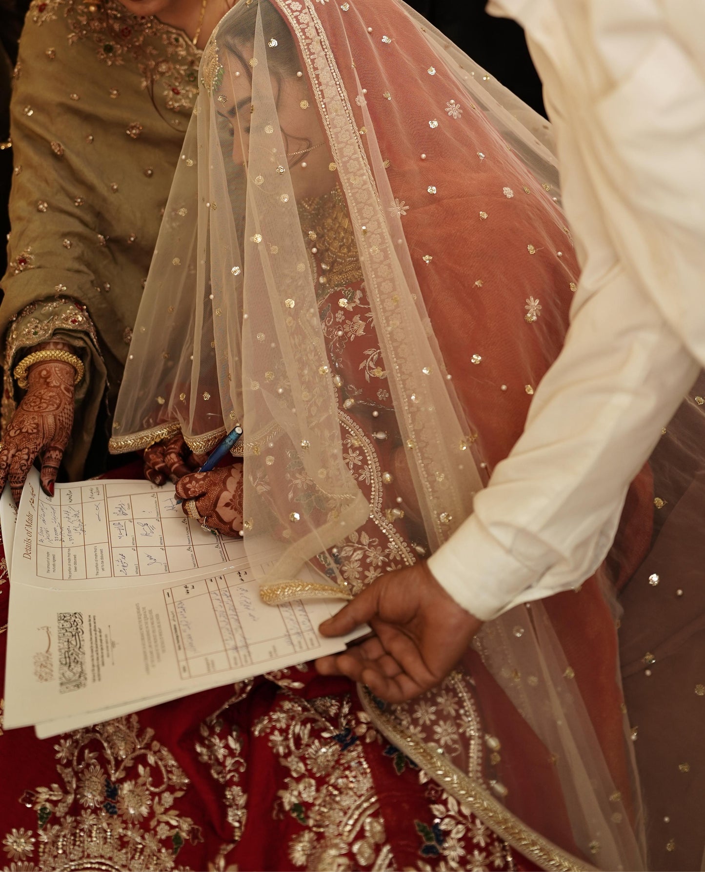 Bridal Embroidered Veil