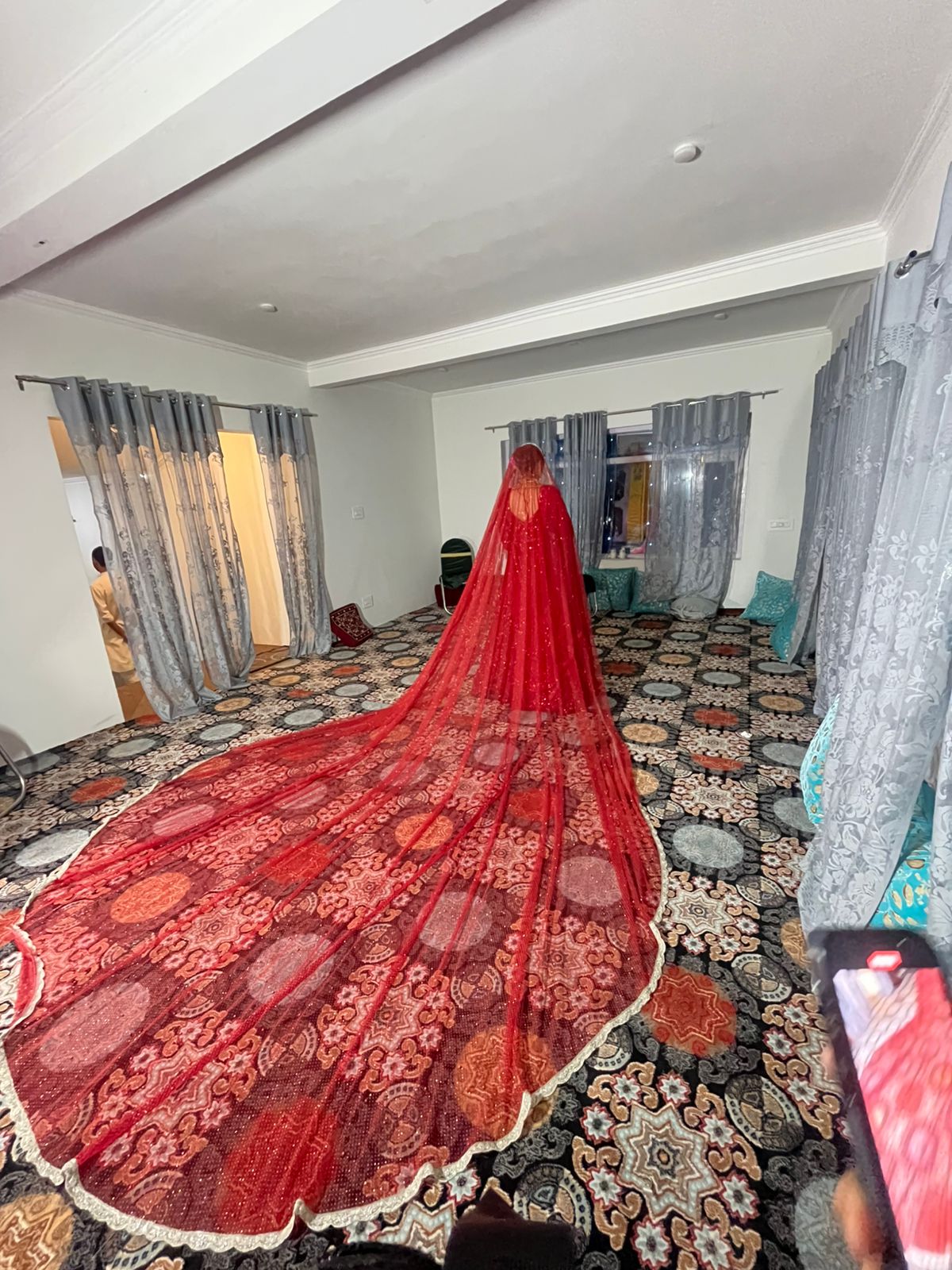 Bridal Embroidered Veil