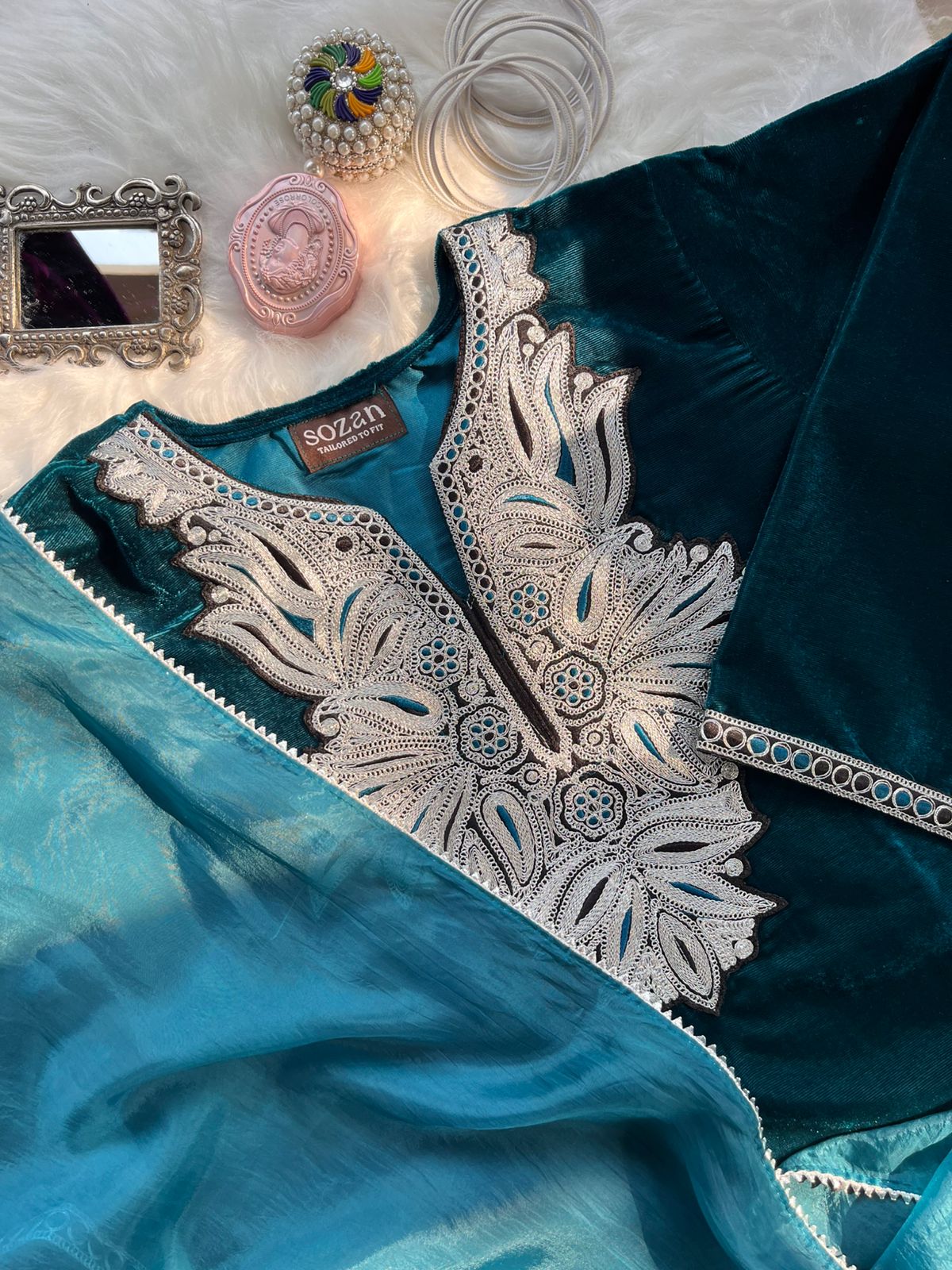 Tilla Patch Velvet 3pc Suit