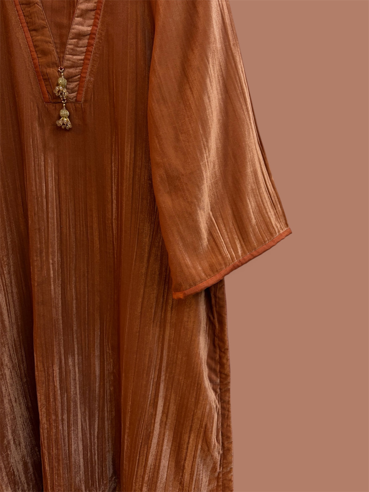 Minimal Velvet Suit with Manto Chaddar