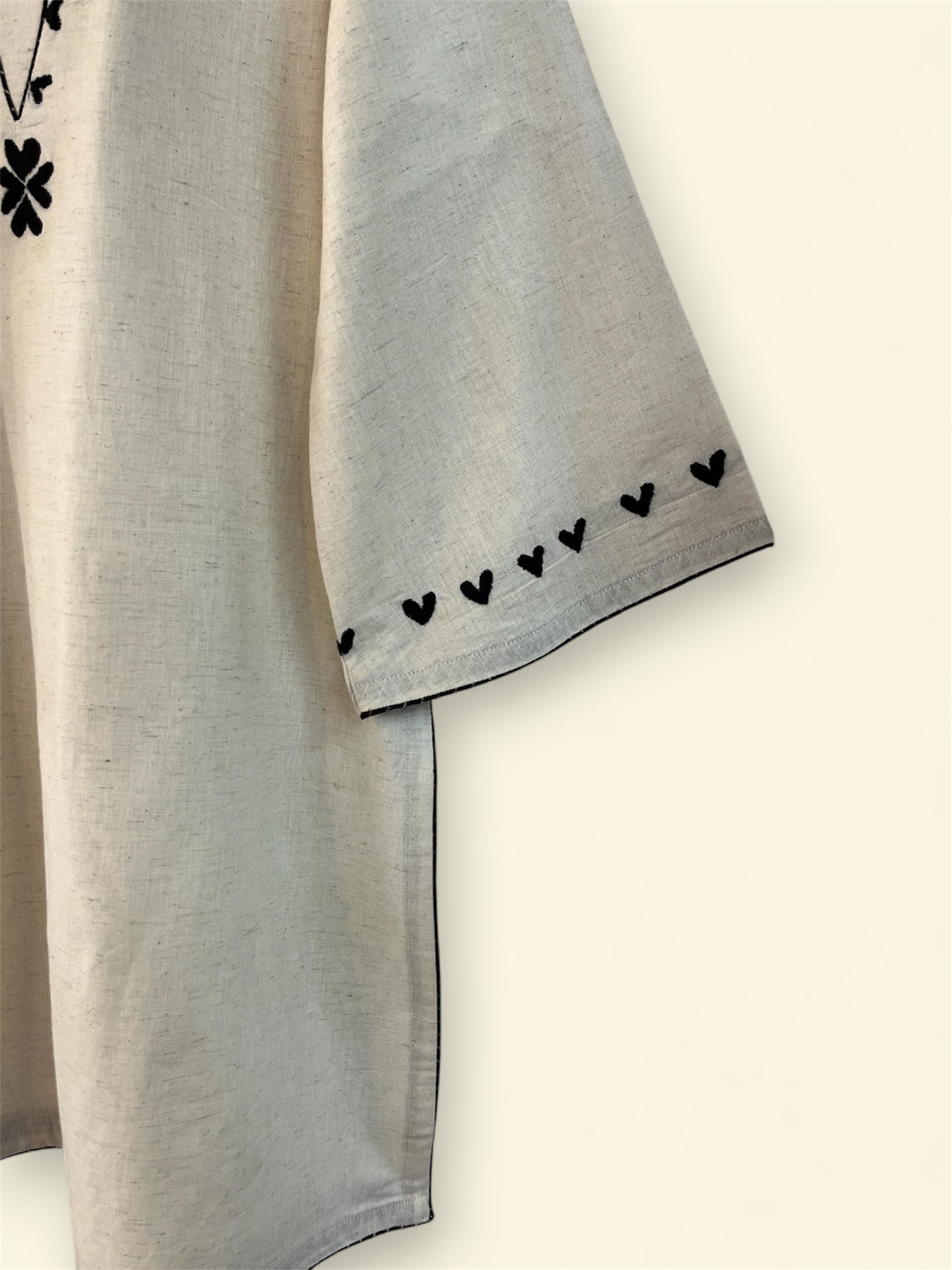 Minimal Hand Embroidered Khadi Coord