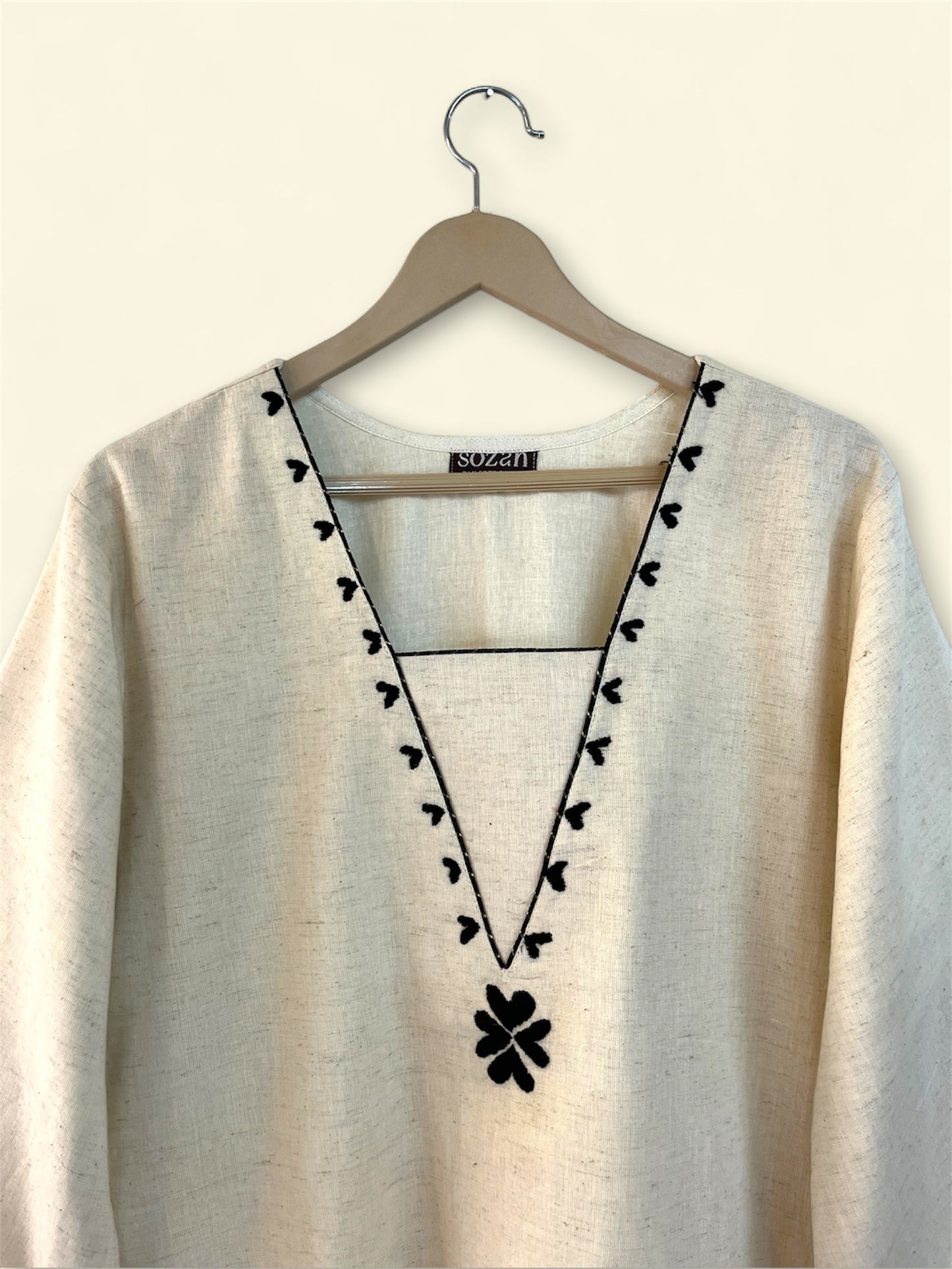 Minimal Hand Embroidered Khadi Coord