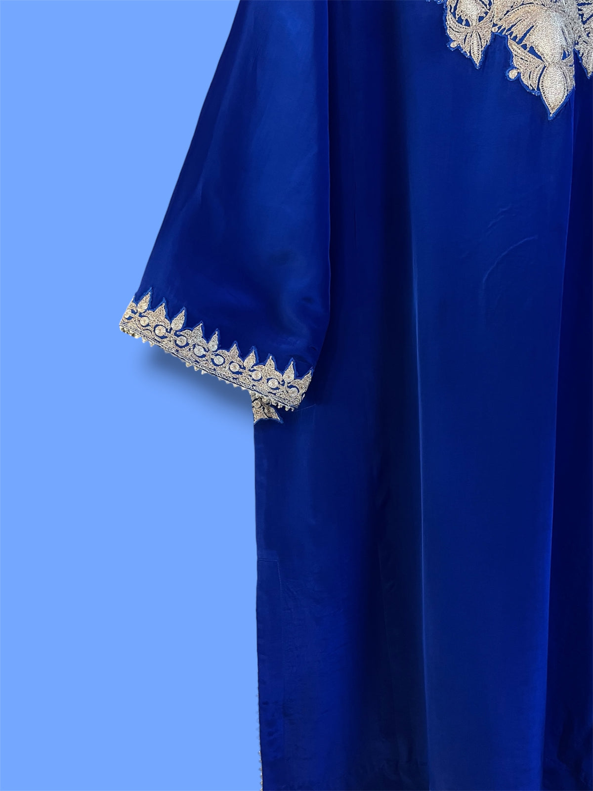 Royal Blue Kashmiri Pheran with Tilla Embroidery
