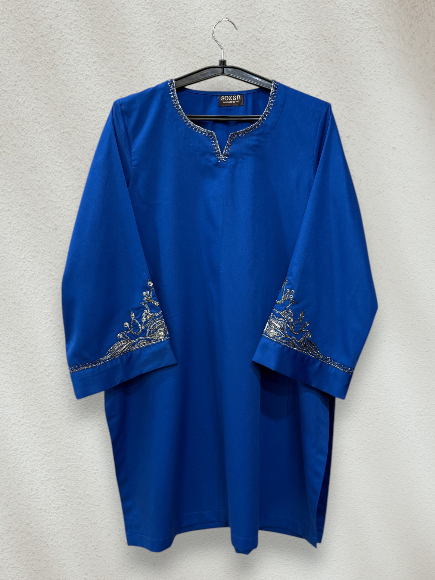 Royal Blue Minimal Tilla Kurti